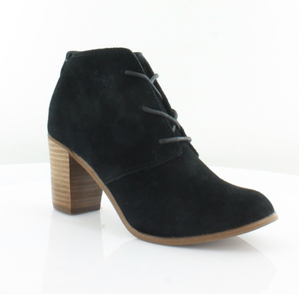 Women’s 5.5 Black Tom’s Lunata Heeled Ankle Bootie
